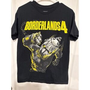 Borderlands 4 Geeknet Mens T-Shirt Medium Blk Yellow Psycho Vault Symbol Graphic